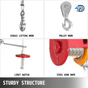 Electric Wire Rope Hoist With Electric Trolley 1T Electric Wire Rope Hoist With Electric Trolley 1T